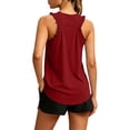 thumbnail image 1 of Women Summer Workout Tank Tops Sleeveless Racerback Crewneck Casual Loose Running Gym Athletic Tee Shirts, 1 of 6