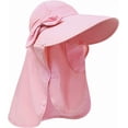 thumbnail image 1 of Women Sun Cap Finshing Hats UPF+50 Detachable Face Mask Neck Flap Visor Wide Brim Sun Protection Hiking Hats, 1 of 16