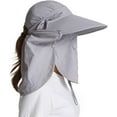 thumbnail image 1 of Women Sun Cap Finshing Hats UPF+50 Detachable Face Mask Neck Flap Visor Wide Brim Sun Protection Hiking Hats, 1 of 18