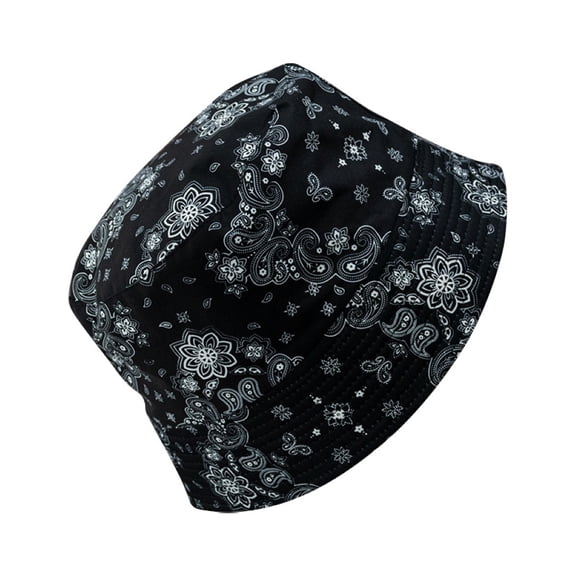 Women Sun Hat Fisherman Caps,Summer Women Paisley Print Packable Double Sided Reversible Hat