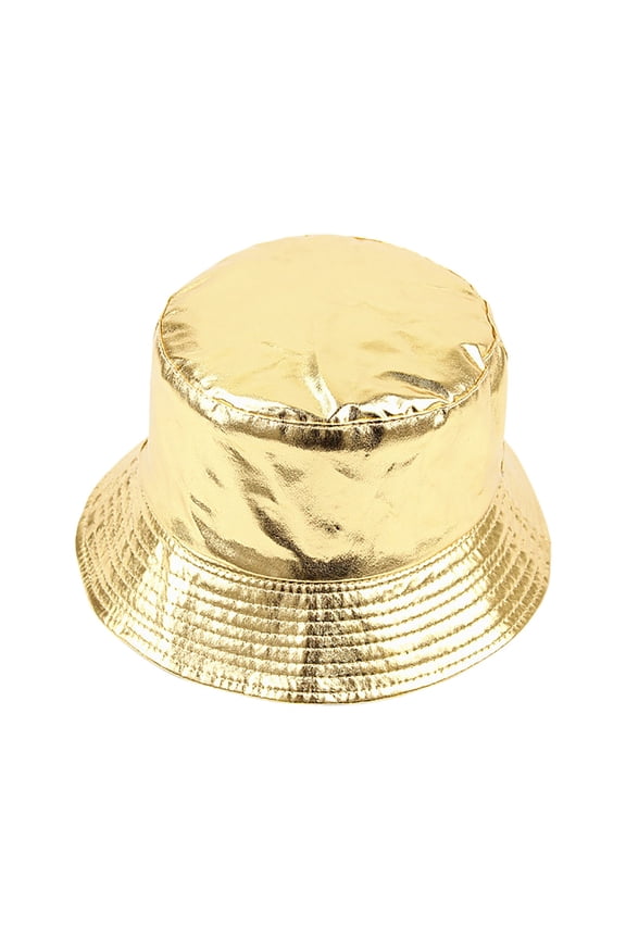 Women Sun Hat Gold Silver On Both Sides Wearing Fisherman Cap Party Sunscreen Cap Women's Hats & Caps Gold One Size