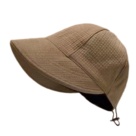 Women Sun Hat Outdoor Fisherman Hat with Adjustable Drawstring UV-Resistant Foldable Design Wide Brim Summer Beach Hat