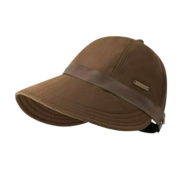 Women Sun Hat Outdoor Fisherman Hat with Adjustable Drawstring UV-Resistant Foldable Design Wide Brim Summer Beach Hat