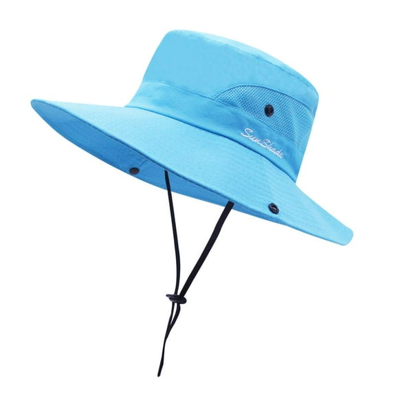 Women Sun Hat,UV Protection Wide Brim Summer Beach Boonie Hat Quick Dry Outdoor Fishing Cap (Beige)