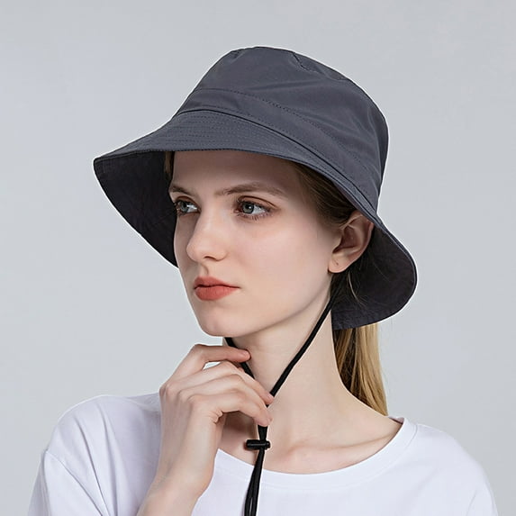 Women Sun Hat Wide Brim Beach Adjustable Bucket Hat for Summer and