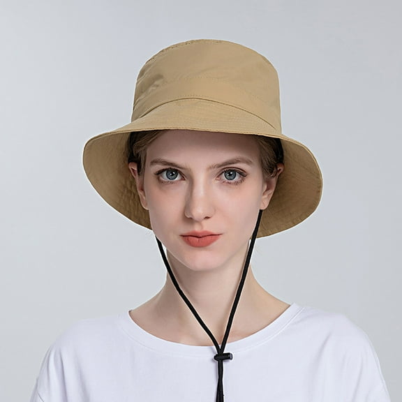 Women Sun Hat Wide Brim Beach Adjustable Bucket Hat for Summer and