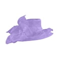 thumbnail image 1 of Women Sun Hat Wide Brim Organza Bow Breathable Summer Travel Beach Cap UV Protection, 1 of 2