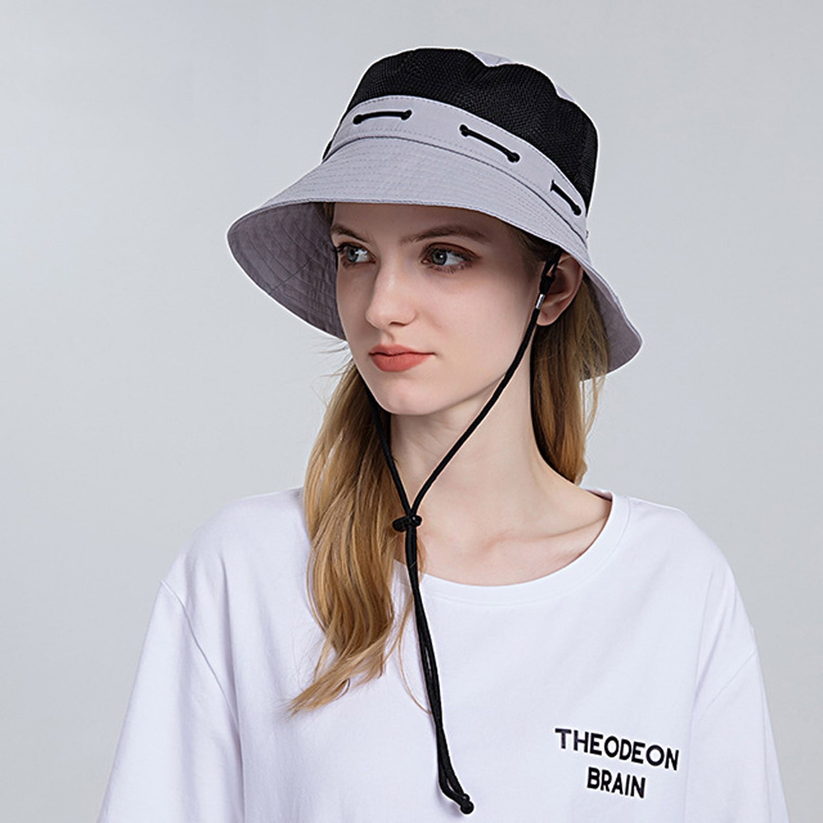 Ediodpoh Women Sun Hat Wide Brim Protection Beach Hat Adjustable Bucket Hat Summer Hats, Women's, Size: One size, Gray