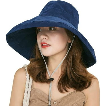 Women Sun Hat Wide Brim UV Protection Soild Bucket Hat Travel Outdoor Beach Hat
