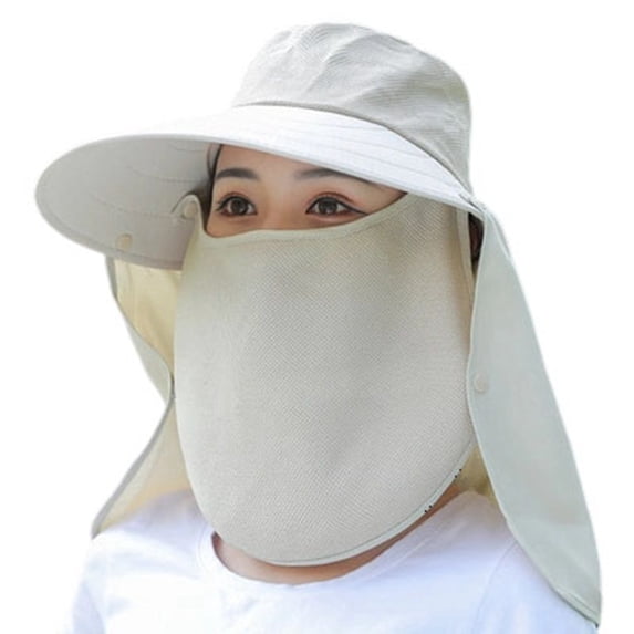 Women Sun Hat Wide Brim UV Protection with Face Shield Summer Beach Cap