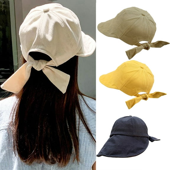 Women Sun Hat for Outdoor UV Protection, Wide Brim Sun Hat Ponytail Beach Hat Visor
