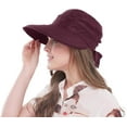 thumbnail image 1 of Women Sun Hat for Outdoor UV Protection, Wide Brim Sun Hat Ponytail, Convertible Zip-Off Beach Hat Visor, 1 of 6