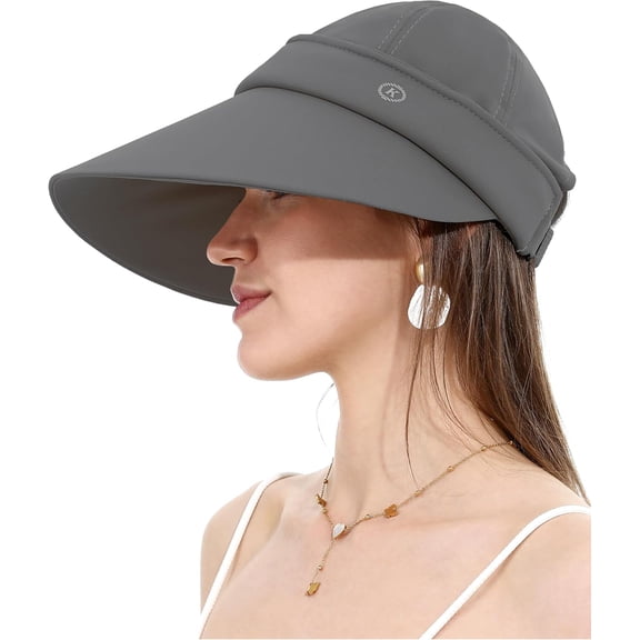 Women Sun Hats Detachable Wide Brim UV Protection UPF 50+ Summer Beach Visor for Outdoor Sports