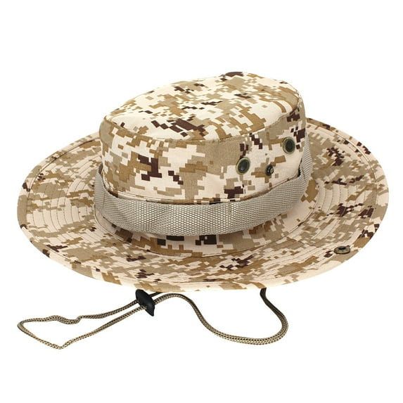 Women Sun HatsOutdoor Hiking Fishing Hat Fisherman'S Hat Casual Jungle Round Brimmed Hat Men'S And Hiking Hats