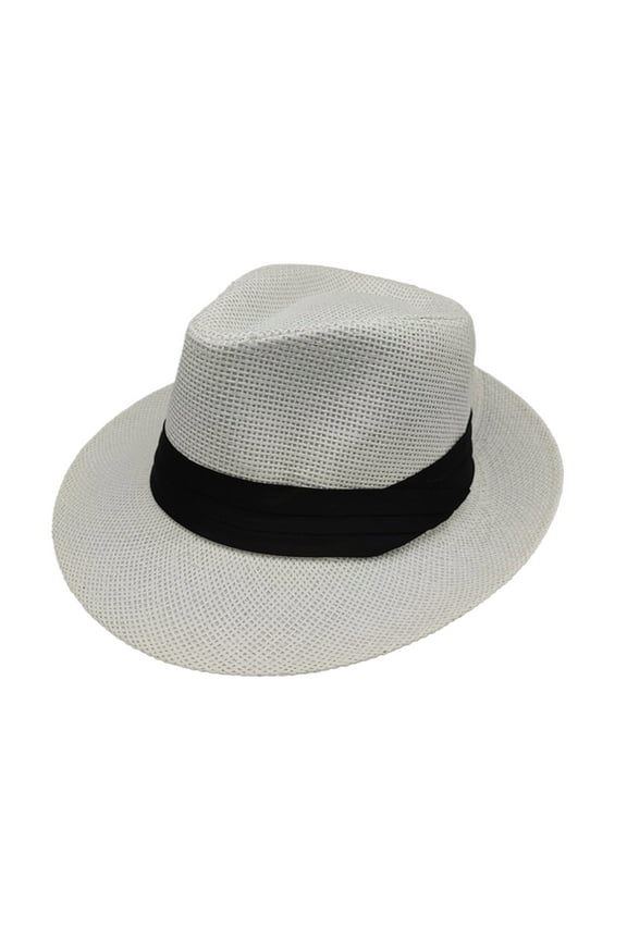 Women Sun HatsUnisex Men Panama Wide Brim Straw Hats Aldult Jazz Straw Hat Top Hat Sun Hat