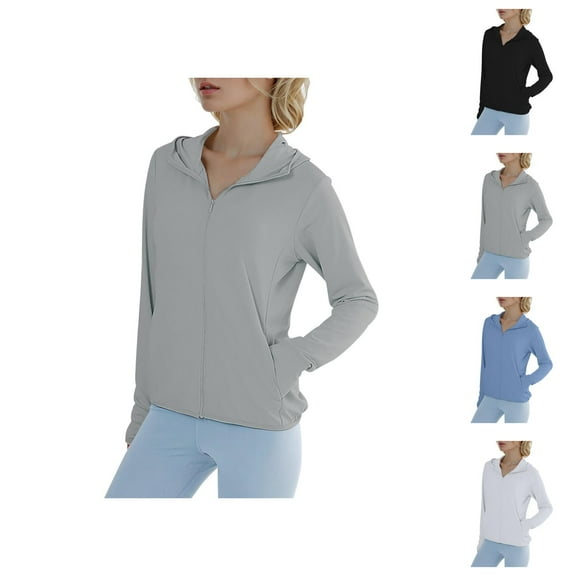 Women Sun Shirt UV Protection Hoodie Women's Lightweight Cardigan for Outdoor Activities | Stylish Sun with Breathable Fabric for Hiking Cycling and Daily Wear