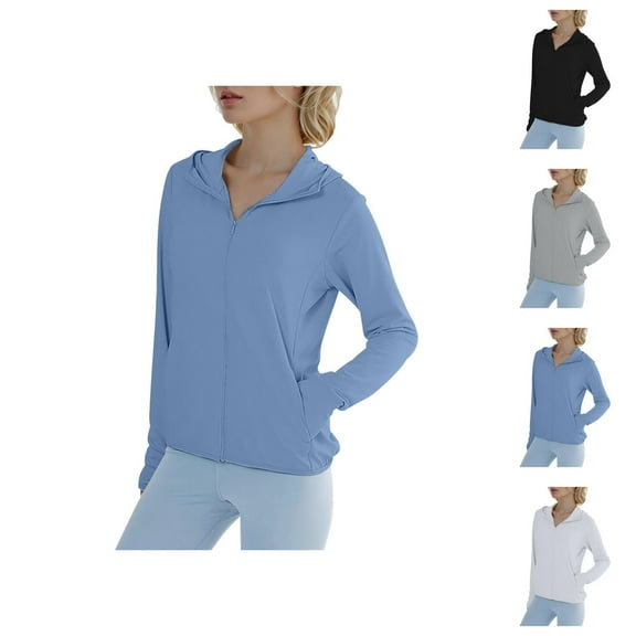 Women Sun Shirt UV Protection Hoodie Women's Lightweight Cardigan for Outdoor Activities | Stylish Sun with Breathable Fabric for Hiking Cycling and Daily Wear