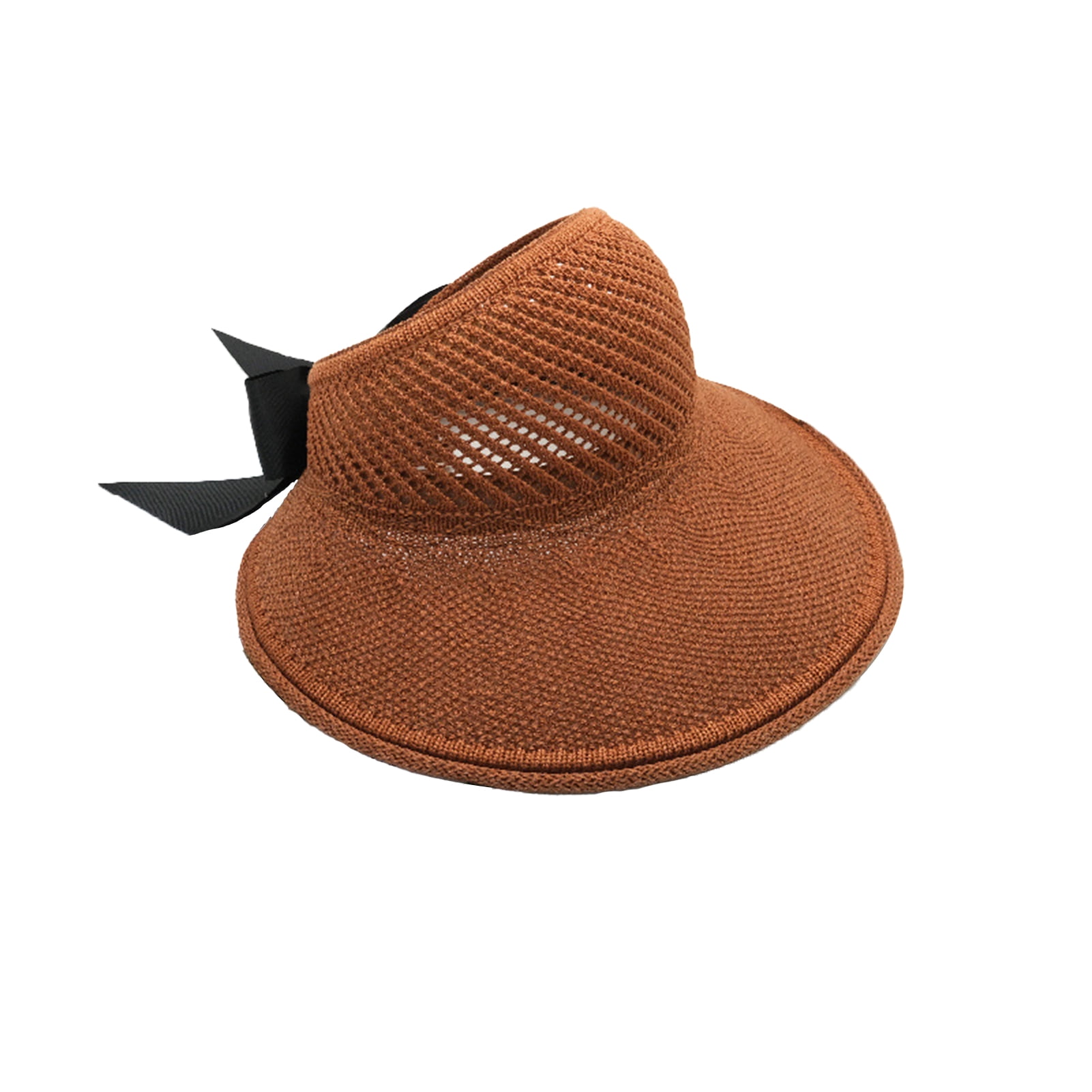 Straw Sun Hat with Bowknot Visor, Lightweight, Adjustable Bowknot Summer Sun Hat for Women Wide Brim UV Protection  main image 3