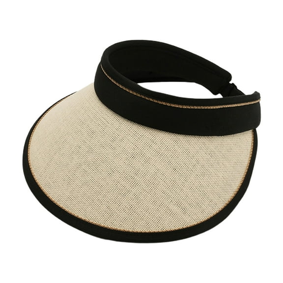 Women Sun Visor Hat Wide Brim Summer UV Protection Beach Cap Foldable Packale