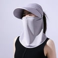 thumbnail image 1 of Women Sun Visor Hats, Wide Brim UV Protection Sun Visor Cap with Ponytail Hole & Removeable Flap Outdoor UPF 50+, 1 of 7
