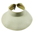 thumbnail image 1 of Women Sun Visors Foldable Straw Hats Summer Beach Packable Hat Floppy Wide Brim Cap Deep Style, Adjustable Topless Beach Hat QURATI, 1 of 1