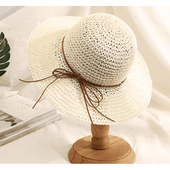 Women Sun Wide Brim Floppy Beach Hat Breathable UV UPF 50  Straw Hat Foldable Packable Summer Outdoor Cap