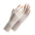 thumbnail image 1 of Women Sunblock Fingerless Gloves, Cool-Ice-Silk Fingerless UV-Protection Driving-Gloves, Non-Slip Driving Riding Summer Outdoor Gloves, Loose Thin Breathable Outdoor Sunblock-Gloves Unisex, 1 of 9