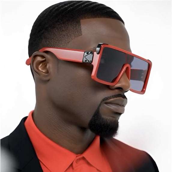 Women Sunglasses Fashion Flat Lens Square Red