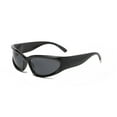thumbnail image 1 of Women Sunglasses Fashion Wrap Around Eye Wear Gafas Lentes Black Lens, 1 of 3