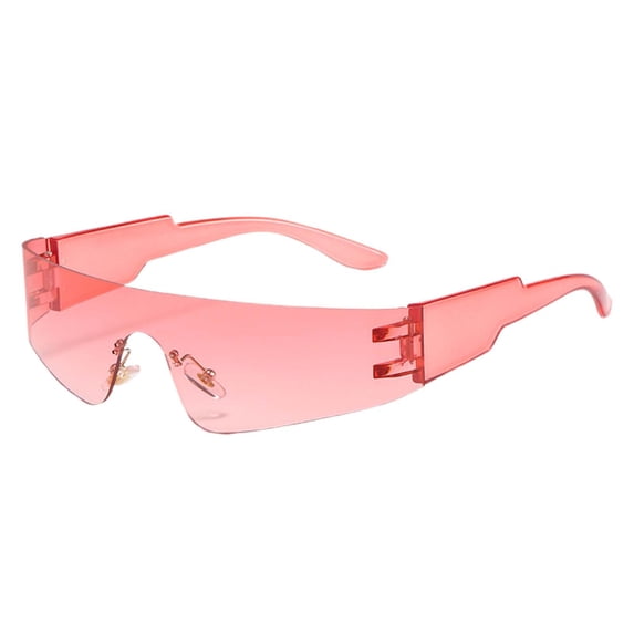 Women Sunglasses Unisex Rimless Punk Style with Modern Tile Design for Colorful Fashion Eye