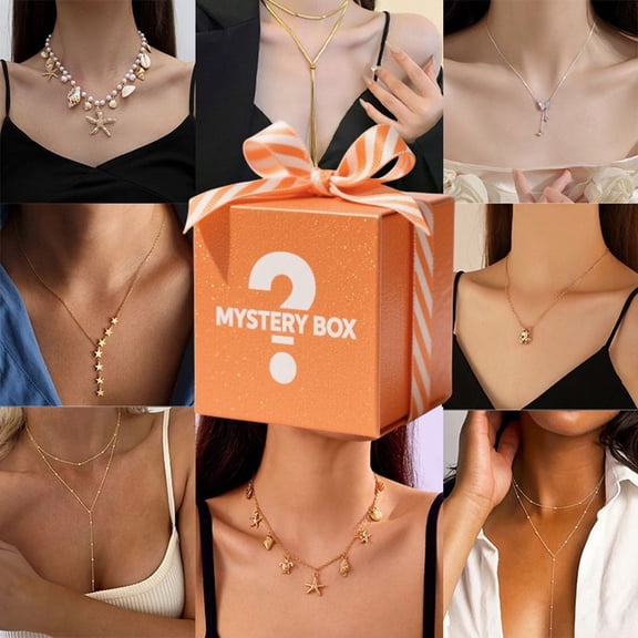 Women Surprise Necklace Blind Box 8 Random Styles 1 in 8 Chance Fashion Gift