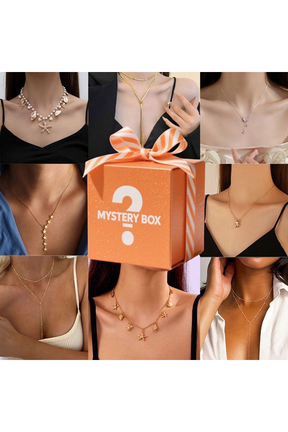 Women Surprise Necklace Blind Box 8 Random Styles 1 in 8 Chance Fashion Gift