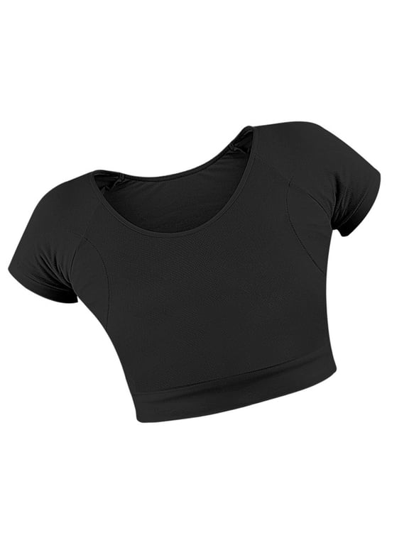Women Sweat Absorbing Undershirt Mesh Quick Drying Sweat Vest Moisture Wicking Sweatproof Underarm Sweat Pad Crop Shirt