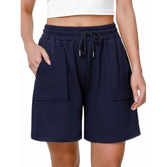 Women Sweat Shorts Summer Loose Athletic Short Drawstring Waist Lounge Running Shorts with Pockets