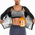 thumbnail image 1 of Women Sweat Vest Waist Trainer Trimmer Belt Weight Loss Hot Sauna Suit Zipper Workout Tank Tops Slim Body Shaper, 1 of 5