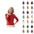 thumbnail image 1 of Women Sweater 2026 Fall Winter Trendy Long Sleeve Crewneck Basic Soft Knitted Sweaters Pullover Top, 1 of 4
