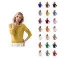 thumbnail image 1 of Women Sweater 2026 Fall Winter Trendy Long Sleeve Crewneck Basic Soft Knitted Sweaters Pullover Top, 1 of 4