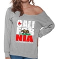 thumbnail image 1 of Women Sweater Off Shoulder Bear California Republic - S M L XL 2XL California Sweatshirt Gift USA State Graphic Tee Long Sleeve, 1 of 2