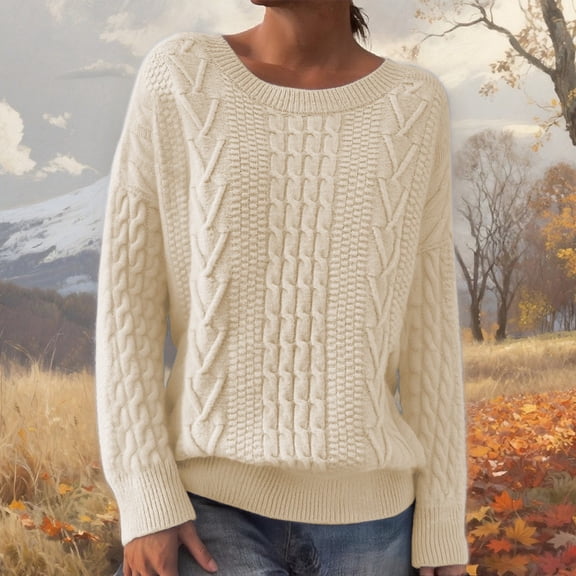 Women Sweater Women's Knit Sweater Oversized Pullover Soft Winter Warm Turtleneck Casual Loose Fit Cozy Fall Top