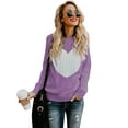 thumbnail image 1 of Women Sweaters Crew Neck Heart Front Long Sleeve Knitted Sweaters Winter Sweaters Alsol Lamesa, 1 of 6