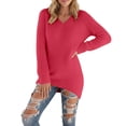thumbnail image 1 of Women Sweaters Light Weight Sweater for Women Winter Warmth Solid Long Sleeve Pullover Sweater For, 1 of 7