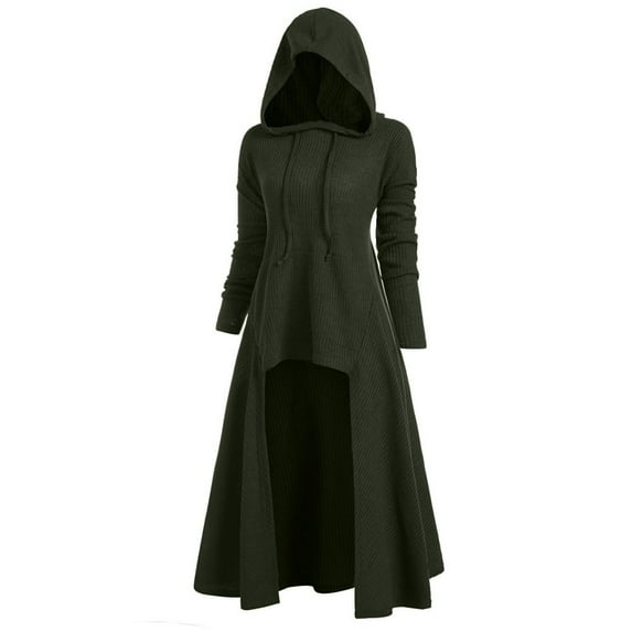Women Sweaters Tops Plus Vintage Cloak Fashion Size Blouse Womens Hooded Sweater High Low Women's Blouse Sweaters