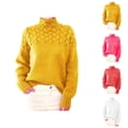 thumbnail image 1 of Women Sweaters, Turtleneck Sweaters for Women, Loose Fitting Long Sleeve, Pullover for All Season, 1 of 9