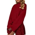 thumbnail image 1 of Womens Sweaters Winter Clothing for Women Casual Oversized Knit Sweater Soft Comfortable Pullover for Fall Winter Everyday Wear, 1 of 5