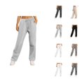 thumbnail image 1 of Women Sweatpants 2026 Fall Winter Fashion Elastic High Waist Drawstring Wide Leg Loose Casual Yoga Pants with Pockets, 1 of 9