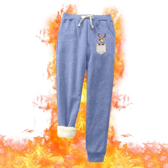 Women Sweatpants Pajama PURCOLT Fashion Casual Printed Span Ladies High Waist Keep Warm Long Pants Full Length Pants Leggings on Clearance