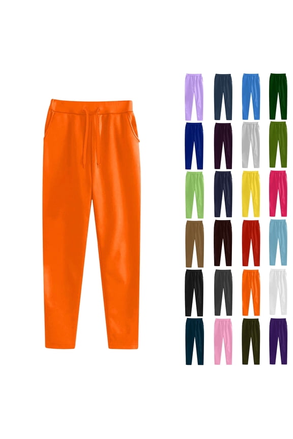 Women Sweatpants Sport Pants Casual Trousers Solid Color Large Size Running Fitness Sports Pants With Pockets