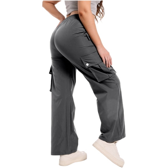 Women Sweatpants Wide Leg Women High Waist Wide Leg Pants Straight Overalls Temperament Commuting Pants Casual Pants Dark Gray M
