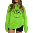 thumbnail image 1 of Women Sweatshirt Christmas Xmas Long Sleeve Shirts Crewneck Pullover Fluorescent Green Large, 1 of 5