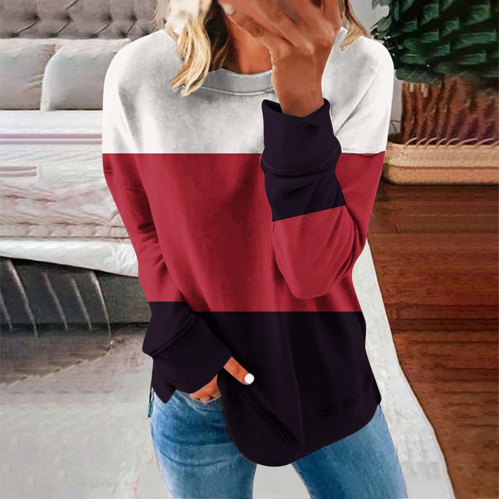 Women Sweatshirt Clearance Sale,Womens Basic Loose Athletic Tops 2023